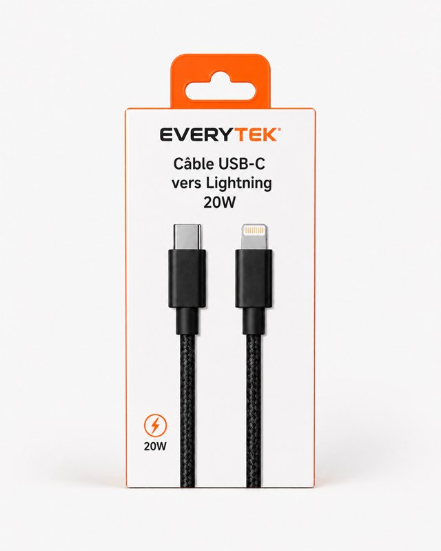 Câble USB-C vers Lightning 20W